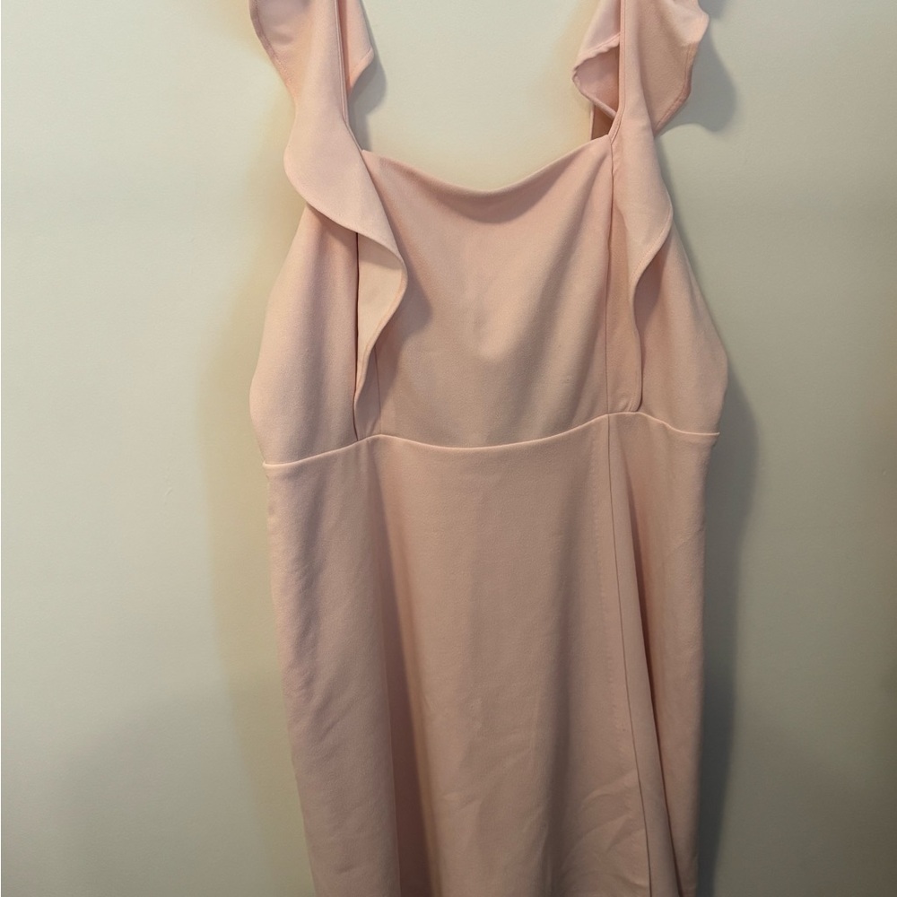 BCBGP Paris pink Ruffle Strap Dress NWT